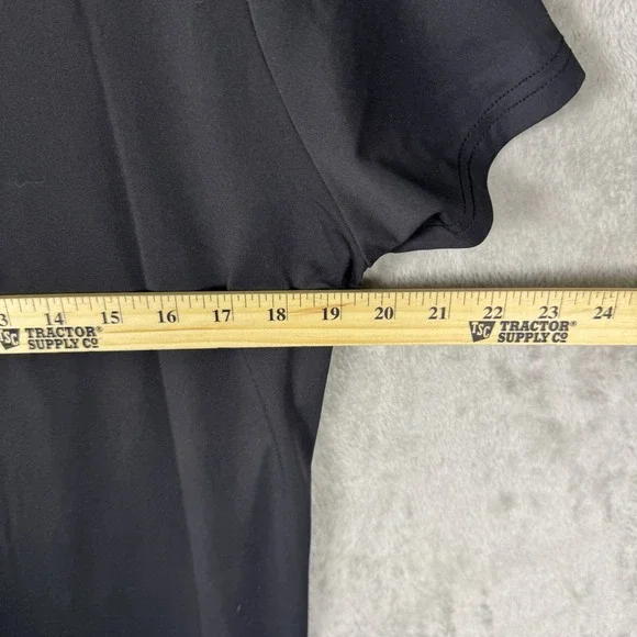 TRR Woman's Golf Activewear Short Sleeve Button Down Polo Black Large - Picture 6 of 9